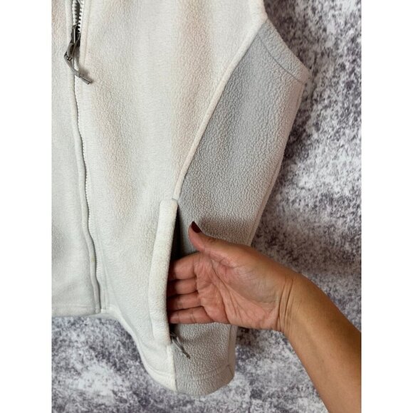 The North Face Vest Women’s S White Grey Zip-Up Fleece Jacket Gorpcore Casual - Picture 15 of 15